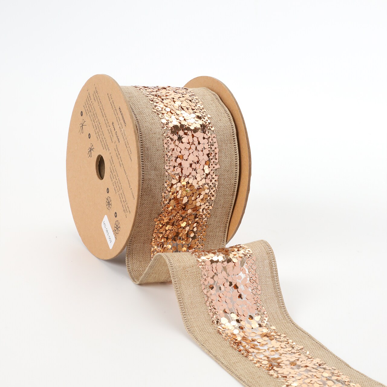 LaRibbons 2 1/2" Metallic Striped Wired Ribbon | 10 Yard Roll